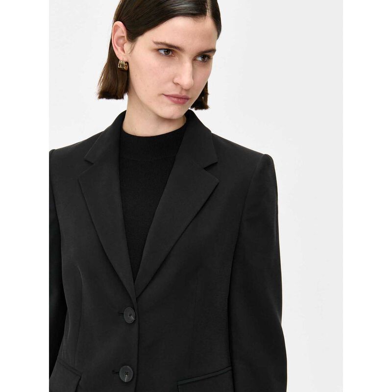 Veronika Maine Drapey Ecovero Viscose Semi Fitted Blazer image number 2